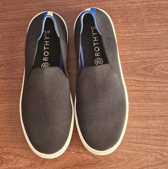 Rothy’s Black The Sneaker Slip On Shoes Women’s Size 8 Comfort Knit - Picture 2 of 9